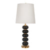 Sagebrook Home 50527-02 34" Metal Stacked Ball Table Lamp, Black/Gold