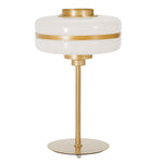 Sagebrook Home Metal 14`` Glass Saucer Table Lamp, Gold