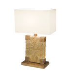 Sagebrook Home Wood 21`` Woven Table Lamp, Natural
