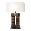 Sagebrook Home Wood 23.75`` Abaca Weave Tablelamp, Brown