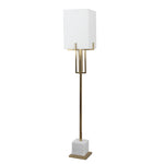 Sagebrook Home Metal 65`` Floor Lamp With White Marble Base, Gold