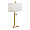 Sagebrook Home 50541-1 33.5" Metal Table Lamp With Crystal Base, Gold