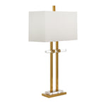 Sagebrook Home 50541-1 33.5" Metal Table Lamp With Crystal Base, Gold