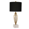 Sagebrook Home Metal 33.5`` Table Lamp With White Marble Base, Gol