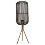 Sagebrook Home Metal 27`` Oval Shaped Grid Lamp, Gold
