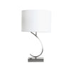 Sagebrook Home Metal 27`` Table Lamp W/ Usb, Outlet, Silver