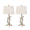 Sagebrook Home Set of 2 Resin 24`` Faux Branch Table Lamps, Brown