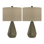 Sagebrook Home Set of 2 Resin 25`` Table Lamps, Gray