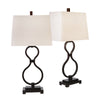 Sagebrook Home Set of 2 Metal 31`` Table Lamps, Broze