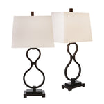Sagebrook Home Set of 2 Metal 31`` Table Lamps, Broze