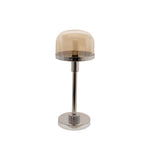 Sagebrook Home Glass 25`` Dome Table Lamp, Silver Kd