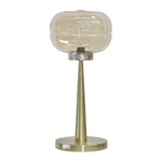Sagebrook Home Metal/Glass 26`` Art Deco Table Lamp, Amber/Gold
