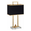 Sagebrook Home Metal 28`` Table Lamp W/Crystal Base, Gold