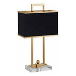 Sagebrook Home Metal 28`` Table Lamp W/Crystal Base, Gold
