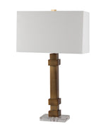 Sagebrook Home Metal 28`` Post Table Lamp W/Crystal Base, Gold