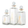 IMAX Worldwide Home PGA TOUR Clubhouse Glass Decanters with Gold Trim - Set of 3