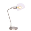 Sagebrook Home Metal 17`` Desk Lamp W/Glass Shade, Silver