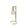 Sagebrook Home Metal 18`` Table Lamp W/Glass Shade, Gold