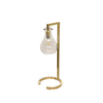 Sagebrook Home Metal 18`` Table Lamp W/Glass Shade, Gold