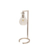 Sagebrook Home Metal 18`` Table Lamp W/Glass Shade, Silver