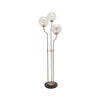 Sagebrook Home Metal/Marble 53`` 3 Light Floor Lamp, Silver - Kd