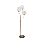 Sagebrook Home Metal/Marble 53`` 3 Light Floor Lamp, Silver - Kd