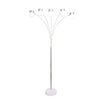 Sagebrook Home 50607 81" Metal/Marble 5 Light Floor Lamp Tree, Silver Kd