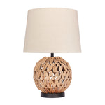 Sagebrook Home 50617 24" Rattan Table Lamp, Brown