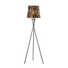 Sagebrook Home 50620 65" Metal Tripod Floor Lamp with Rattan Shade, Black Kd