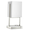 Sagebrook Home 50631 18" Metal Table Lamp with Marble Base, Silver