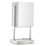 Sagebrook Home 50631 18" Metal Table Lamp with Marble Base, Silver