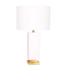 Sagebrook Home 50637 27" Ceramic Table Lamp, White/Gold