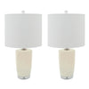 Sagebrook Home Set of 2 Ceramic 25`` Table Lamps, Cream