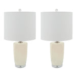 Sagebrook Home Set of 2 Ceramic 25`` Table Lamps, Cream