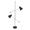 Sagebrook Home 50645 60" Metal 2 Light Floor Lamp, Black - Kd