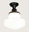 Meyda Lighting 50650 12"W Revival Schoolhouse W/Classic Globe Semi-Flushmount Ceiling Fixture