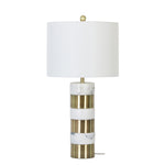 Sagebrook Home Alabaster/Metal 27`` Table Lamp White/Gold