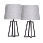 Sagebrook Home Set of 2 21`` Metal Table Lamps, Black