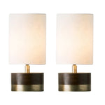 Sagebrook Home Set of 2 16`` Metal Canister Table Lamps, Brown