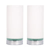 Sagebrook Home Set of 2 10`` Glass Touch Table Lamps, White