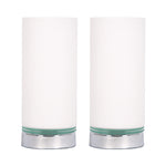 Sagebrook Home Set of 2 10`` Glass Touch Table Lamps, White