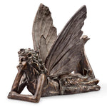 SPI Home Fairy at Rest Garden Sculpture – 13" Resin Fantasy Statue, Whimsical Outdoor Fairy Decor