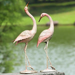 SPI Home 50900 Flamboyant Crane Garden Sculpture, Pair - Garden Decor
