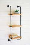 Kalalou CMN1473 Wall Ladder Three Tiered Shelf