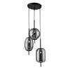 Sagebrook Home Metal 47`` Pendant Lamp, 3 Light With Smoke Glass B