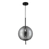 Sagebrook Home 51114 47" Metal Pendant Lamp 1 Light With Smoke Glass Ball