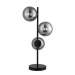 Sagebrook Home Metal 25`` Table Lamp With Smoke Glass Shade