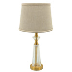 Sagebrook Home 51160 19.5" Glass Table Lamp, Gold/Clear