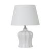 Sagebrook Home Ceramic 24.5`` Pleated Urn Table Lamp, White