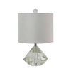 Sagebrook Home 51165 15.25" Crystal Diamond Table Lamp, Clear